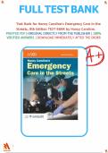 Test Bank for Nancy Caroline&rsquo;s Emergency Care in the Streets&comma; 9th Edition by Nancy Caroline &period;&vert;Latest 2025&sol;2026 Exam&vert; Questions with Verified Answers