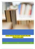 UTAH STATE NOTARY EXAM ONLINE PRACTICE 2025