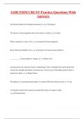 IAHCSMM CRCST Practice Questions With  Answers