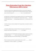 Water Restoration Exam Iicrc Questions  With Answers 100&percnt; Correct