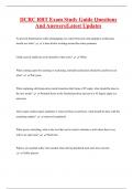IICRC RRT Exam Study Guide Questions  And Answers&vert;Latest Updates