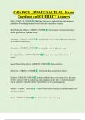 C426 WGU UPDATED ACTUAL Exam  Questions and CORRECT Answers