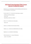 INP Final Exam Questions With Correct  Answers Verified By Experts