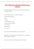 INP 4 Final Exam Questions With Correct  Answers