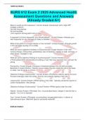 NURS 612 Exam 2 2025 Advanced Health Assessment Questions and Answers &lpar;Already Graded A&plus;&rpar;