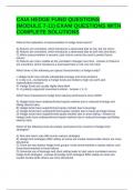 CAIA HEDGE FUND QUESTIONS &lpar;MODULE 7-11&rpar; EXAM QUESTIONS WITH COMPLETE SOLUTIONS