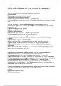 D115 - OA READINESS QUESTIONS & ANSWERS