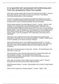 D115 MASTER SET-ADVANCED PATHOPHYSIOLOGY FOR THE ADVANCED PRACTICE NURSE