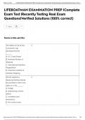 LIFEBOATMAN EXAMINATION PREP &vert;Complete Exam Test &vert;Recently Testing Real Exam Questions&vert;Verified Solutions &lpar;100&percnt; correct&rpar;