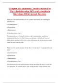 Chapter 10&colon; Anatomic Considerations For  The Administration Of Local Anesthesia Questions With Correct Answers