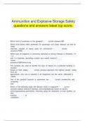 &Tab;Ammunition and Explosive Storage Safety&Tab;  &Tab;&Tab;questions and answers latest top score&period;&Tab; &Tab;  