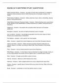 MUNM 3213 MIDTERM STUDY QUESTIONS