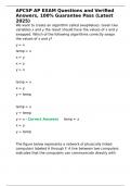 APCSP AP EXAM Questions and Verified Answers&comma; 100- Guarantee Pass &lpar;Latest 2025&rpar;