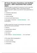 AP Exam Practice Questions and Verified Answers&comma; 100- Guarantee Pass &lpar;Latest 2025&rpar;&period;