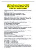 ATI Peds Practice Exam 1 LATEST  UPDATED VERSION 2025 WITH  QUESTION AND ANSWERS