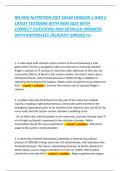 RN HESI NUTRITION EXIT EXAM VERSION 1 AND 2 LATEST TESTBANK WITH NGN 2025 WITH CORRECT QUESTIONS AND DETAILED ANSWERS WITH RATIONALES &sol;ALREADY GRADED A&plus;        