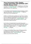 Texas Government 2306- Chapter 3 EXAM QUESTIONS AND ANSWERS 100- SOLVED &lpar;Newest 2025&rpar;&period;