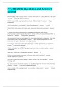 PTU REVIEW Questions and Answers correct