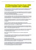 ATI Pharmacology Practice Exam 1 2025  LATEST VERSION 100&percnt; VERIFIED