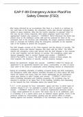 EAP F-89 Emergency Action Plan&sol;Fire Safety Director &lpar;FSD&rpar;