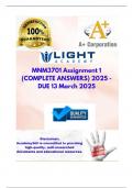 MNM3701 Assignment 1 &lpar;COMPLETE ANSWERS&rpar; COMPULSARY ASSESSMENT 2025 - DUE 13 March 2025 &semi;100 &percnt; TRUSTED