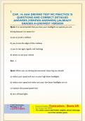 CHP&period; 14&colon; AAA DRIVING TEST MC PRACTICE &quest;S QUESTIONS AND CORRECT DETAILED  ANSWERS &lpar;VERIFIED ANSWERS&rpar; &vert;&vert;ALREADY  GRADED A&plus;&vert;&vert;NEWEST VERSION