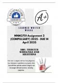 MNM3701 Assignment 2 &lpar;COMPLETE COMPULSARY ANSWERS&rpar; 2025 - DUE 14 April 2025 &semi;100 &percnt; TRUSTED
