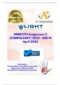MNM3701 Assignment 2 &lpar;COMPLETE COMPULSARY ANSWERS&rpar; 2025 - DUE 14 April 2025
