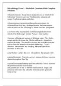 Microbiology Exam 3 - Rio Salado Questions With Complete Solutions