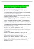 Aviation Maintenance Technician Airframe Study Guide with Complete Solutions