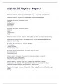 AQA GCSE Physics - Paper 2 Exam Questions and 100&percnt; Correct Answers