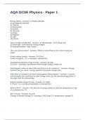 AQA GCSE Physics Exam Questions and Correct Answers 