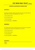  FIT BEH 5041 TEST QUESTIONS AND ANSWERS 2025