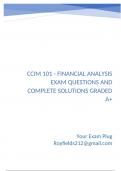 CCIM 101 - Financial Analysis Exam Questions and Complete Solutions Graded A&plus;