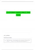 CA AMBULANCE DRIVER HANDBOOK QUESTIONS WITH COMPLETE ANSWERS