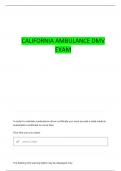 AMBULANCE DMV TEST QUESTIONS WITH COMPLETE ANSWERS