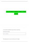 CA DMV WRITTEN TEST STUDY GUIDE QUESTIONS WITH COMPLETE ANSWERS