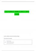 CALIFORNIA AMBULANCE DRIVER CERTIFICATE QUESTIONS WITH COMPLETE ANSWERS