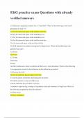 EKG practice exam Questions with already verified answers