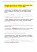 CalMHSA Medi-Cal Peer Support Certification Exam  Questions And Answers Accurate 100&percnt;