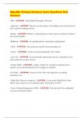 Republic Airways Entrance Exam Questions And  Answers