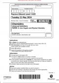 OFFICIAL MAY 2024 PEARSON EDEXCEL LEL 3 GCE CHEMISTRY ADVANCED SUBSIDIARY PAPER 2 MERGED QUESTION PAPER AND MARKING SCHEME 