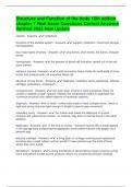 Structure and Function of the body 15th edition chapter 7 Real Exam Questions And Correct Answers Verified 2025 New Update