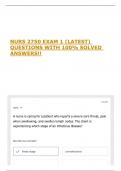 NURS 2750 EXAM 1 &lpar;LATEST&rpar; QUESTIONS WITH 100&percnt; SOLVED ANSWERS&excl;&excl; 