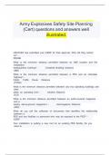 Army Explosives Safety Site Planning &lpar;Cert&rpar; questions and answers well illustrated&period;
