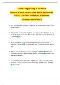 USPA Skydiving A license   Actual Exam Questions With Reviewed  100&percnt; Correct Detailed Answers   Guaranteed Pass&excl;&excl;
