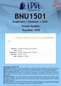  BNU1501 Assignment 1 &lpar;ANSWERS&rpar; Semester 1 2025 - DISTINCTION GUARANTEED