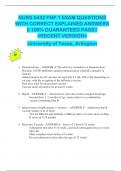 NURS 5432 FNP 1 EXAM QUESTIONS  WITH CORRECT EXPLAINED ANSWERS  &vert;&vert; 100&percnt; GUARANTEED PASS&excl;&excl;   <RECENT VERSION>  University of Texas&comma; Arlington  A&plus; 