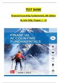 TEST BANK For Financial Accounting Fundamentals&comma; 8th Edition By John Wild&comma; &vert;All Chapters 1 - 13 Covered &vert;Complete Guide A&plus;