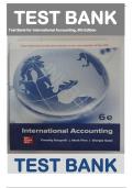 Test Bank for International Accounting ISE Paperback &ndash; January 1&comma; 2023 by Timothy Doupnik 6th edition &vert;&vert; Complete Guide A&plus;